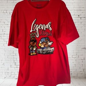 Bleecker & Mercer Mens Sz 3XL  Red Legends Forever Short Sleeve Shirt